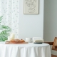크림 순면 테이블보